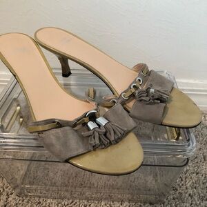 Stuart Weitzman Elegant Tassel Kitten Heels